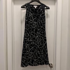 Formal black and white dress